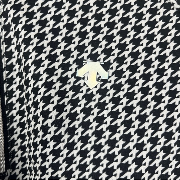 Descente Women's Japanese Luxury Ski 1/4 Zip, Houndstooth Black/White Size 8 - Picture 5 of 9